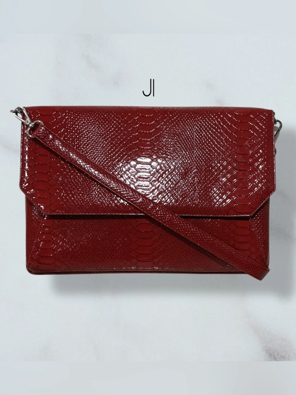 FRANCINE COLLECTIONS Faux Snake Convertible Tech Crossbody Bag